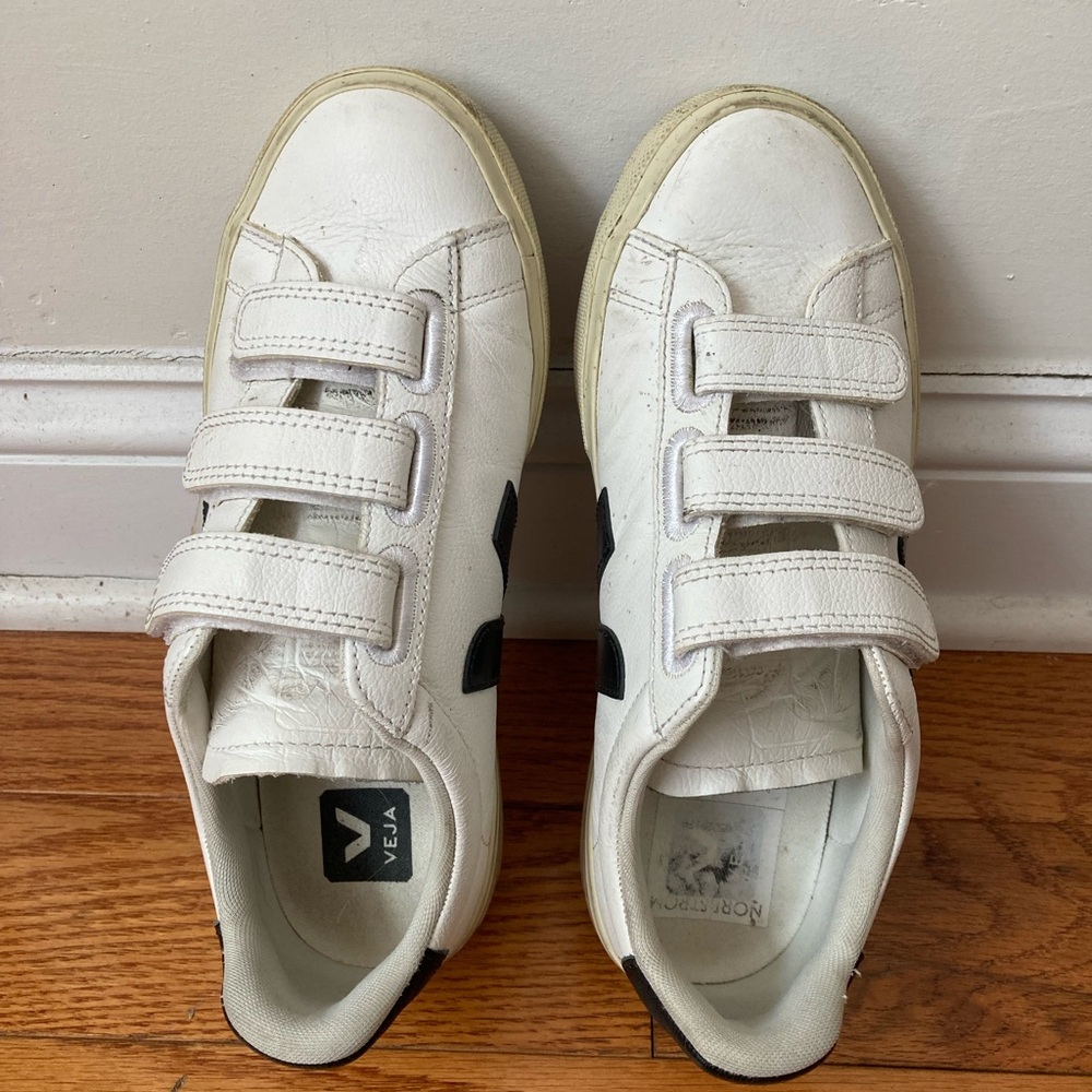 Veja White and Black Sneakers